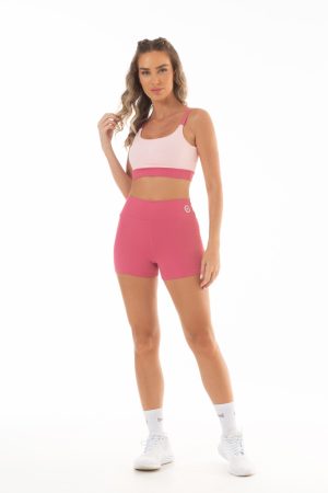 Top rose quartz com alça feminino